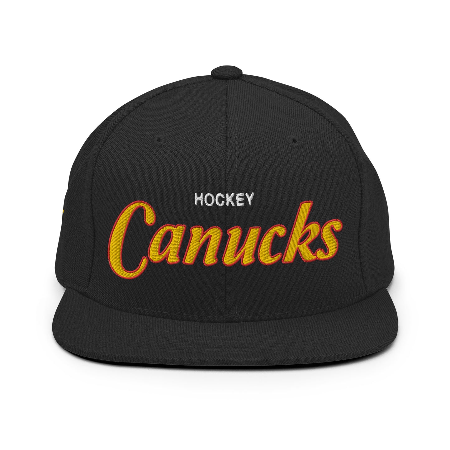 Canucks Classic Black Snapback in Yellow/Red