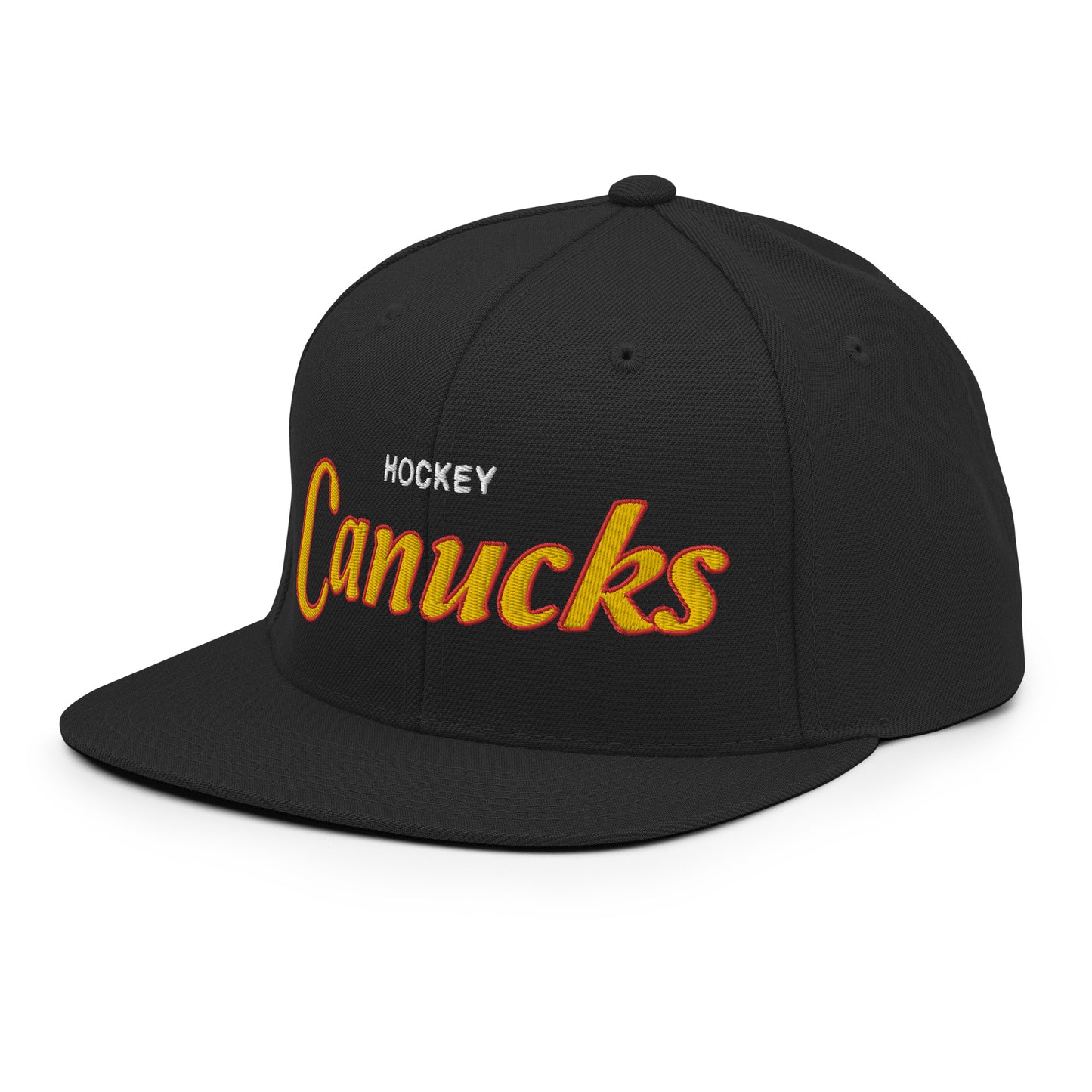 Canucks Classic Black Snapback in Yellow/Red
