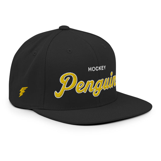 Penguins Classic Black Snapback