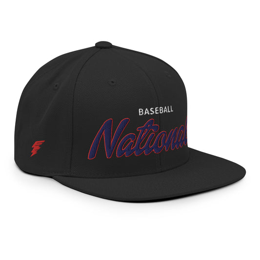 Nationals Classic Black Snapback