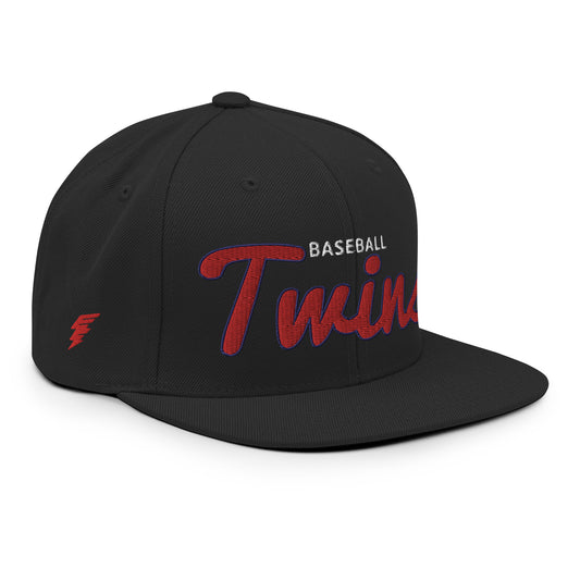 Twins Classic Black Snapback