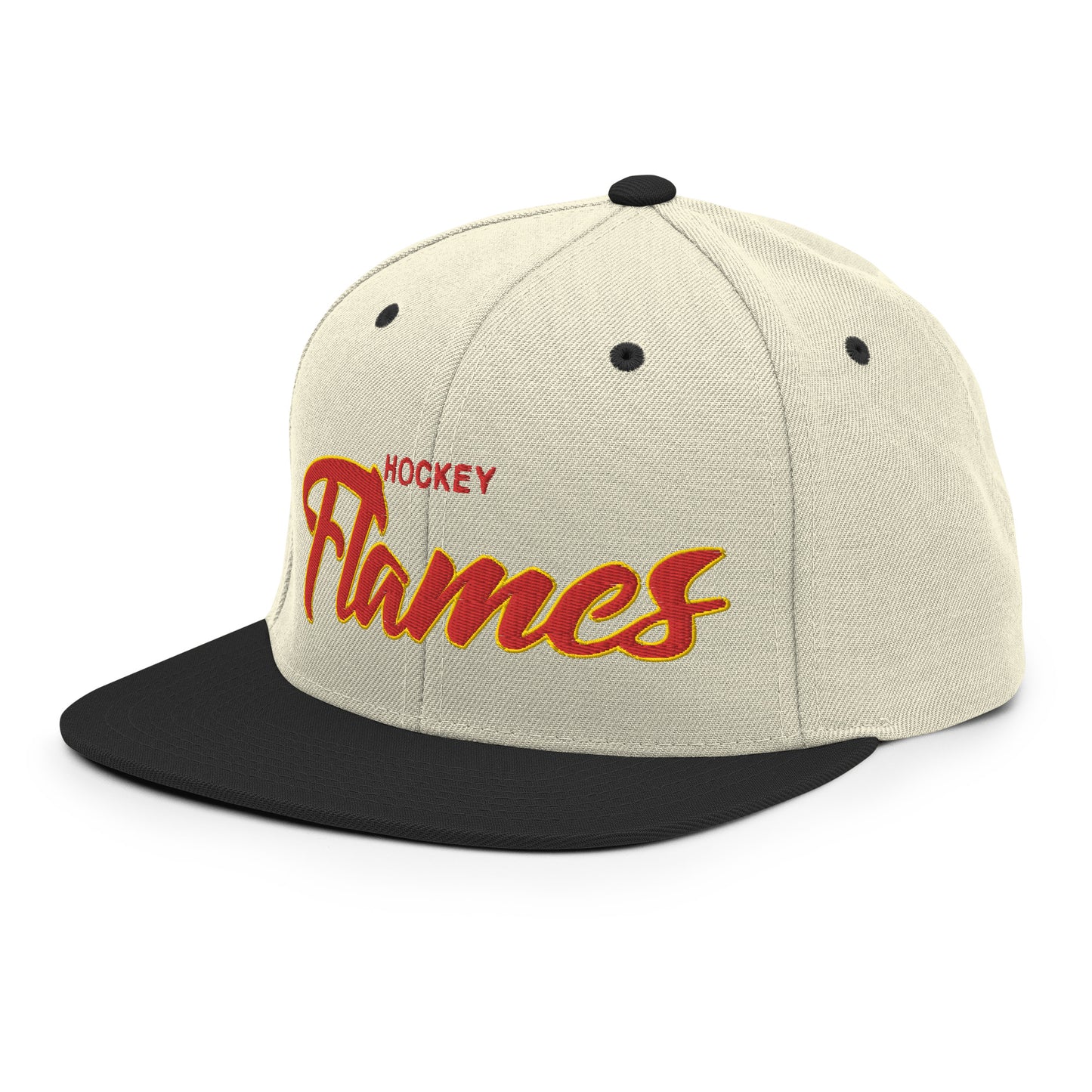 Flames Alternate Natural/Black Snapback
