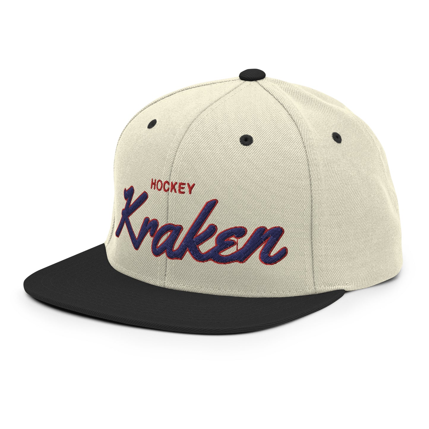 Kraken Alternate Natural/Black Snapback