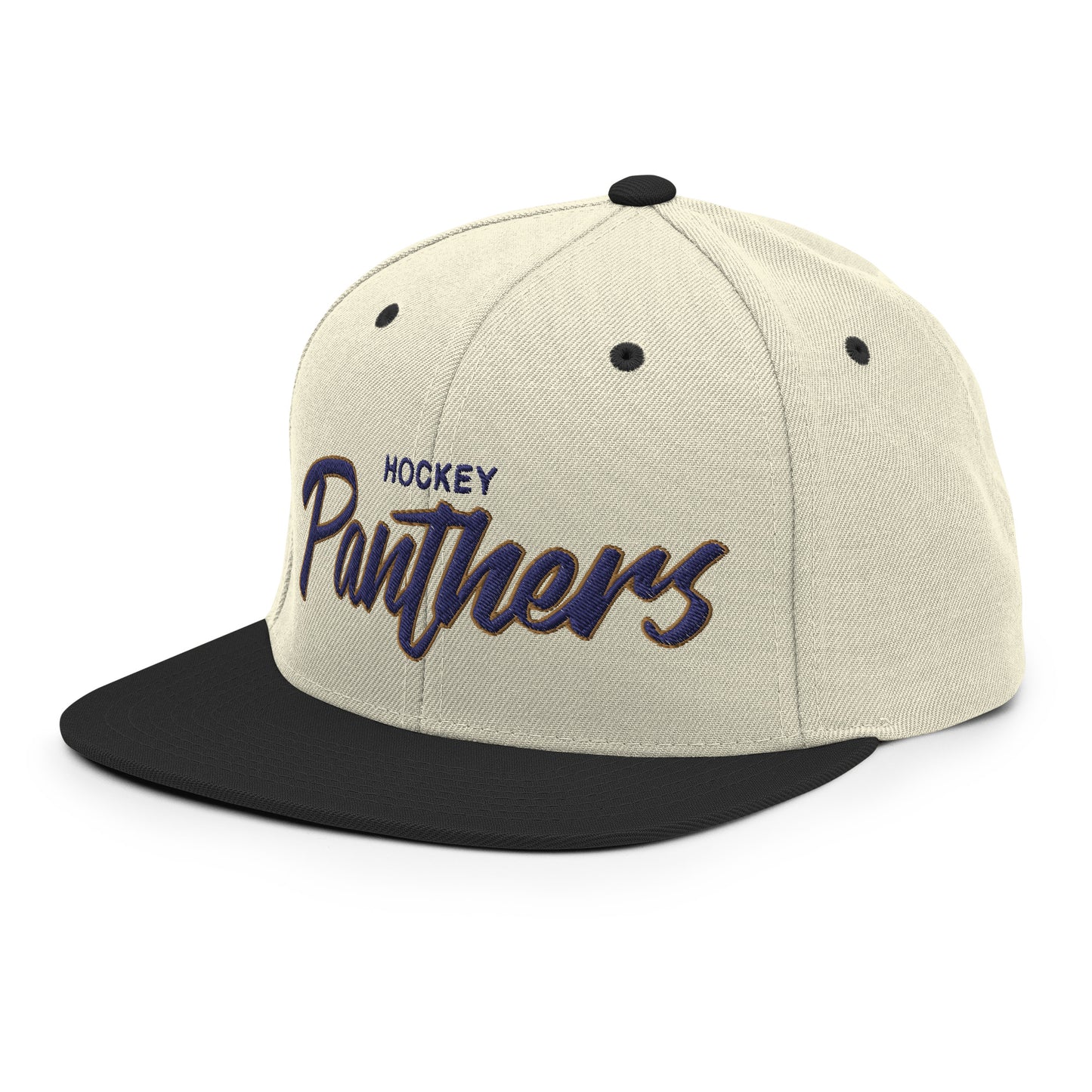Panthers Alternate Natural/Black Snapback - Navy/Gold