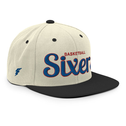 Sixers Alternate Natural/Black Snapback
