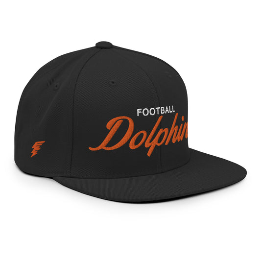 Dolphins Classic Black Snapback