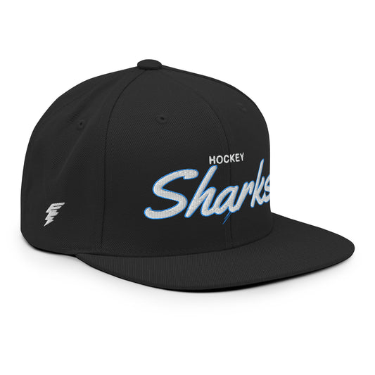 Sharks Classic Black Snapback