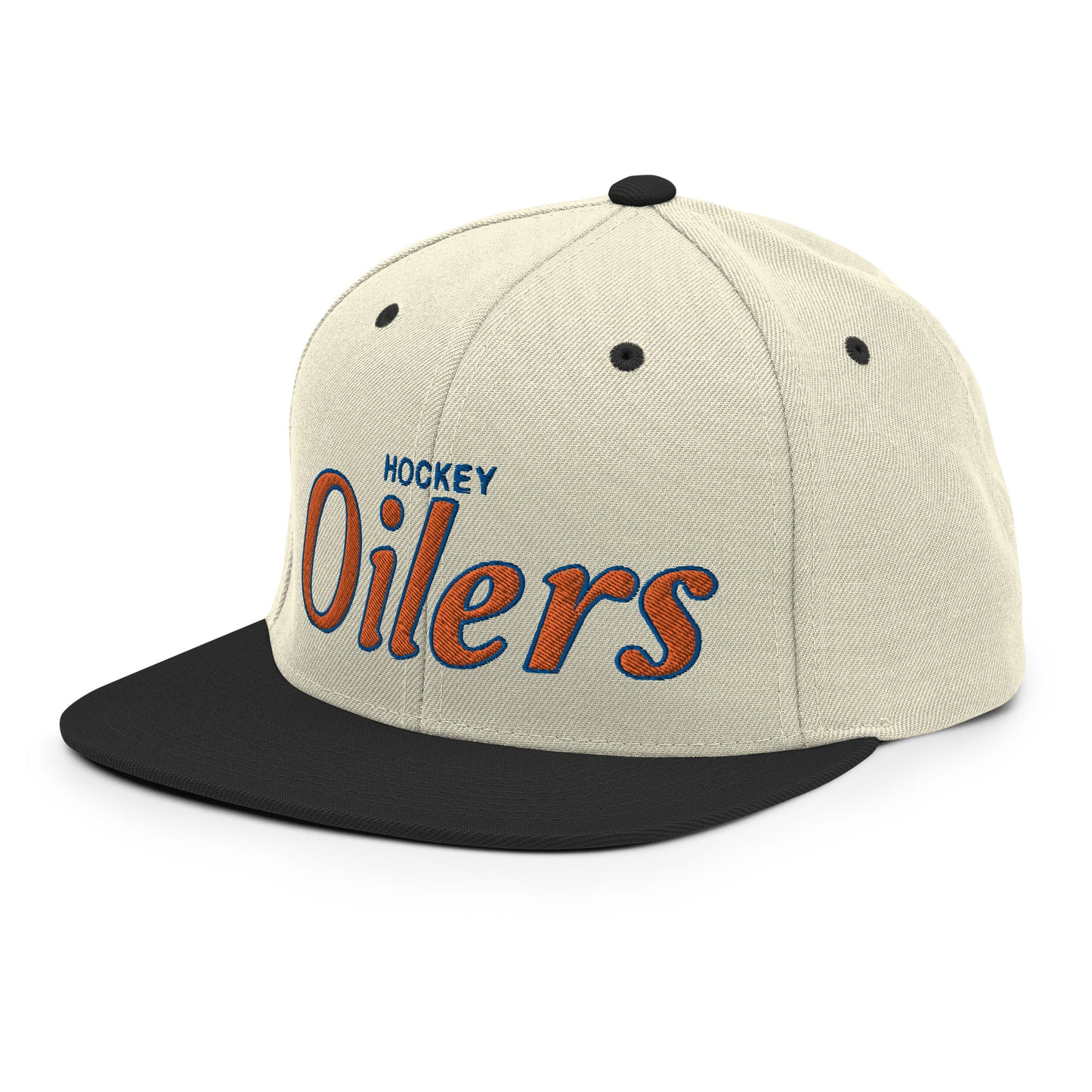 Oilers Alternate Natural/Black Snapback