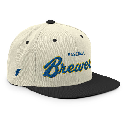 Brewers Alternate Natural/Black Snapback